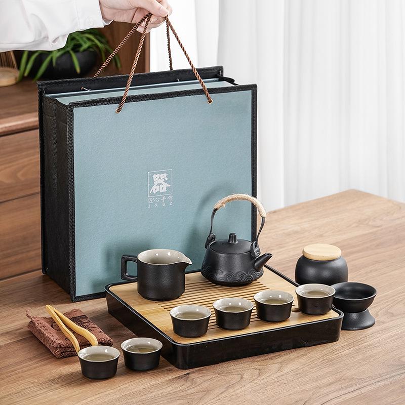 Kung Fu Tea Set Tea Set Ancient Style Enterprise Opening Anniversary Team Building Activities Boutique Practical Ceramics