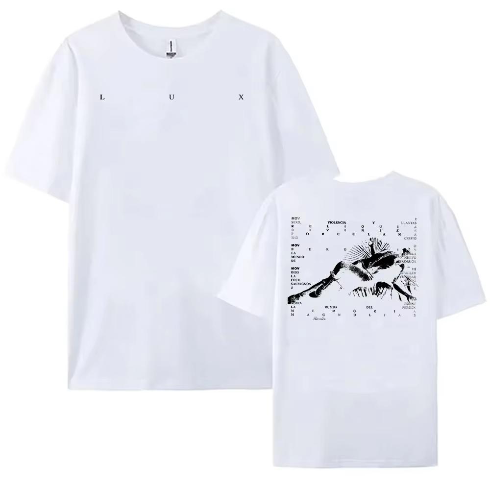 Unisex Cotton Short Sleeve Fashion Streetwear TShirt Rosala LUX Tracklist Graphic Print Top Unisex And Unisex Tshirt