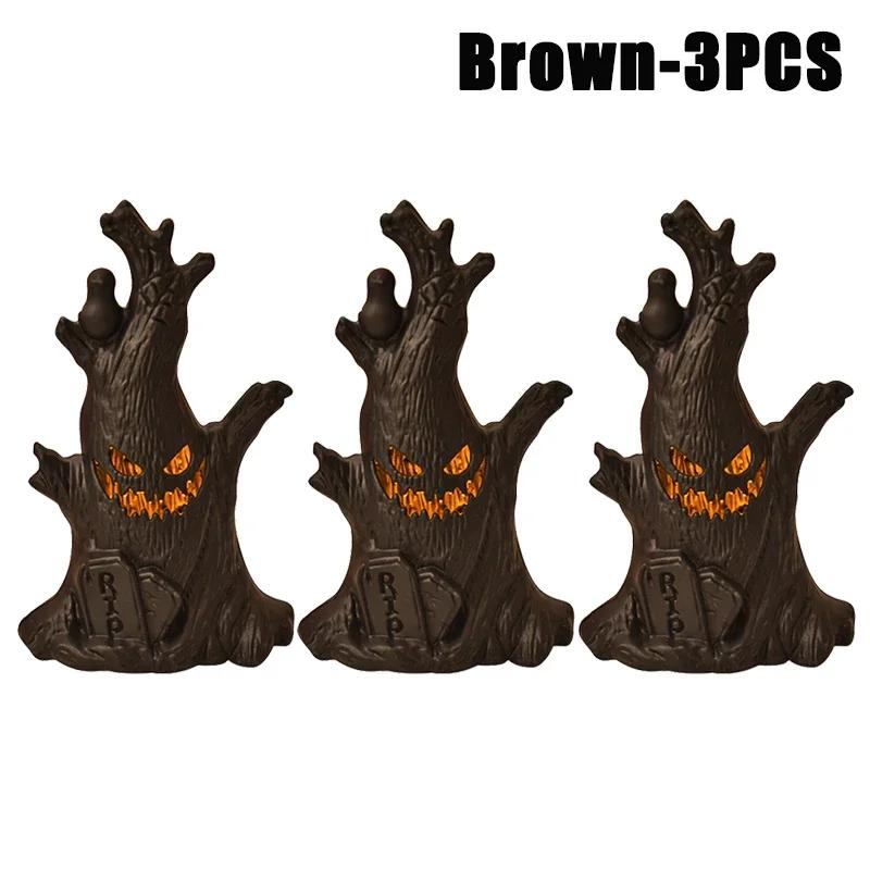 1–10PCS Halloween Pumpkin LED Ghost Candle Lights Spooky Night Decor for Party Room Setup Photography Props Holiday Ornaments