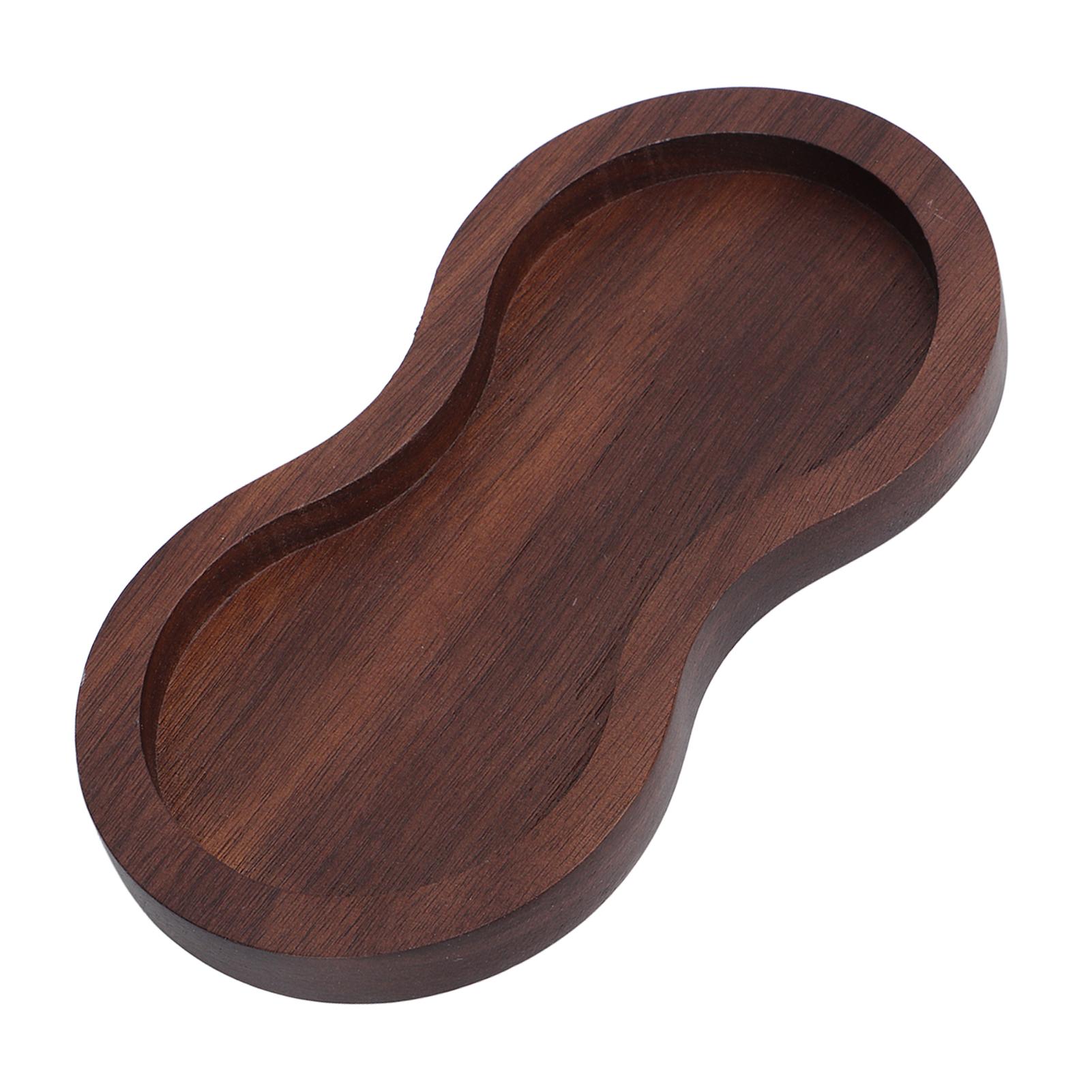 Coffee Tamper Mat Walnut Wood Reusable Accurate Slot Lightweight Compact Coffee Tamper Holder for Restaurants Bars