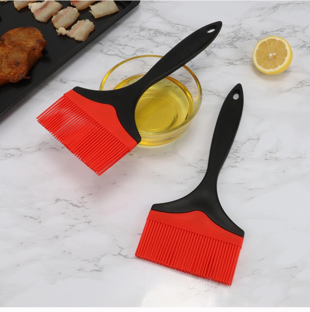 BBQ Brush Pancake Brush Silicone Oil Brush Wide Side Oil Brush Sauce Brush Removable Baking Oil Brush
