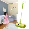Kids Mop Cleansing Toy Cartoon Shaped Remove Dirts Housekeeping Pretend Play Mop for Home Green