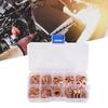 200 Pcs Flat Washers M5 M6 M8 M10 M12 M14 Copper Sealing Rings Gasket Assortment Kit