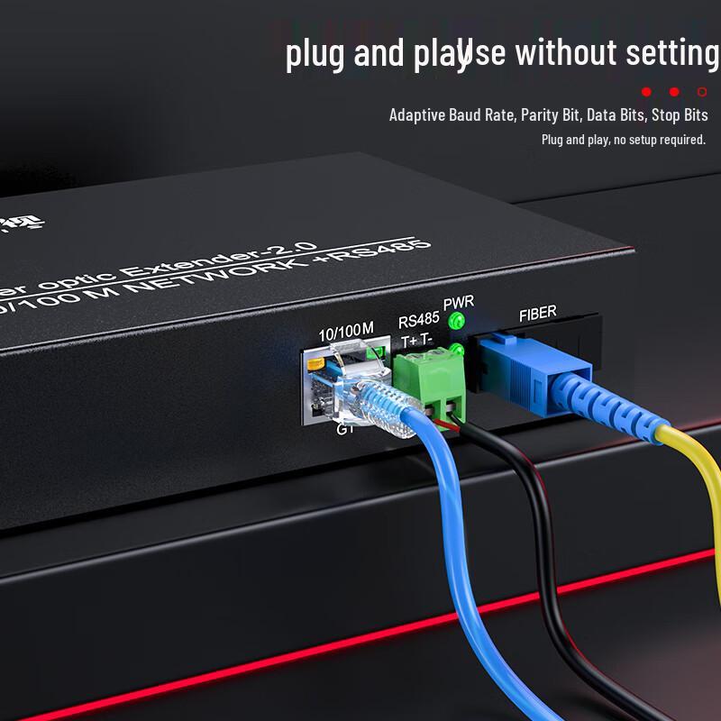 Fenghuo Weishi 1-Ch Gigabit Ethernet & RS485 Fiber Optic Transceiver