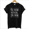 Premium Quality Women T-shirts Game Of Thrones Short Sleeve Letter Design