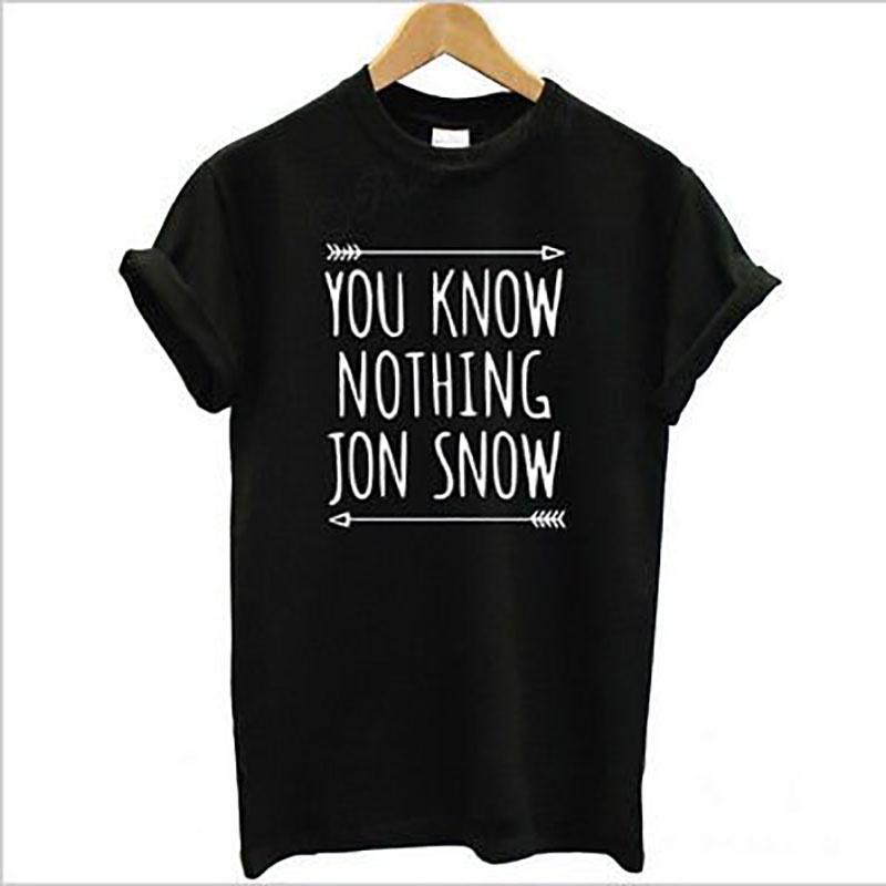 Premium Quality Women T-shirts Game Of Thrones Short Sleeve Letter Design