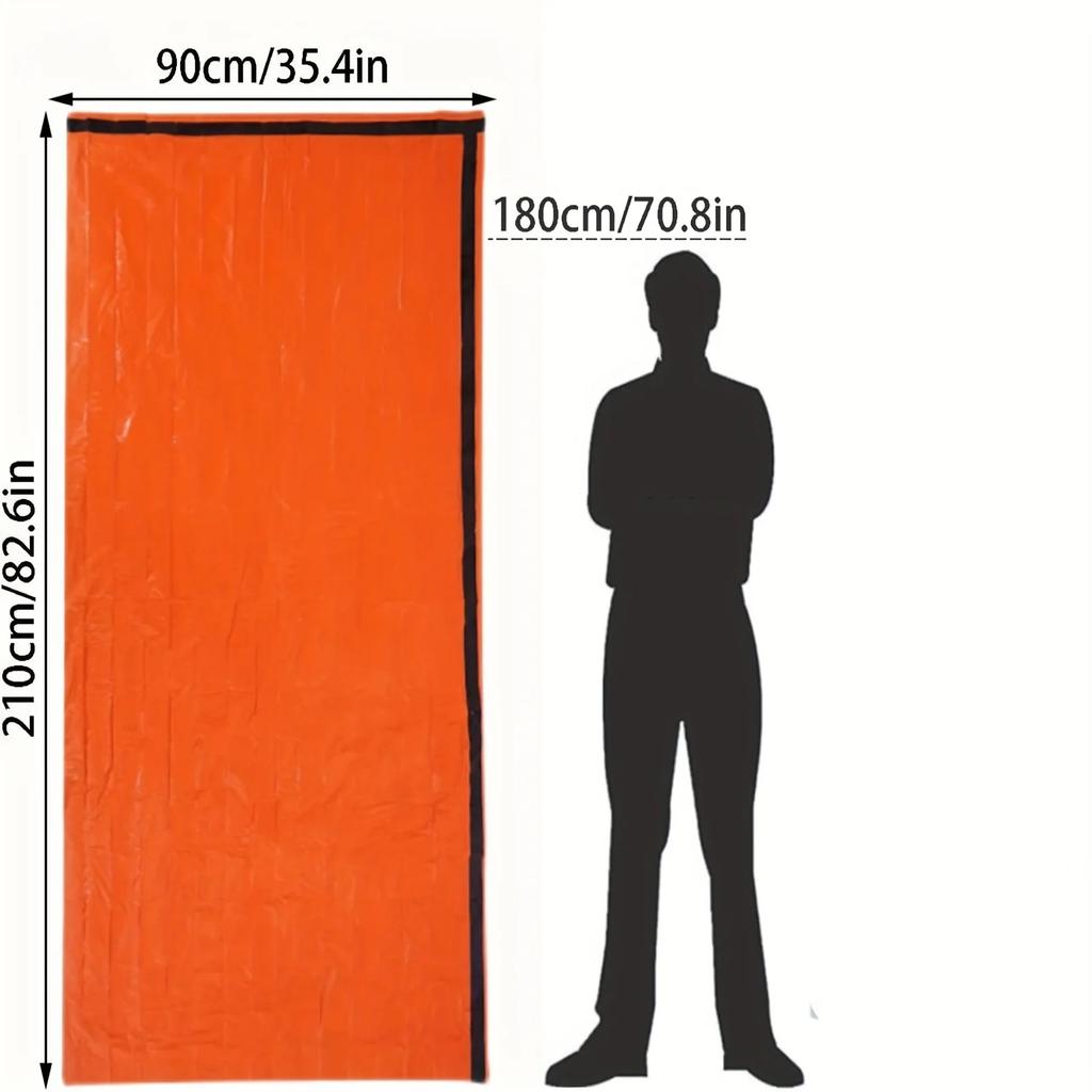 Portable Outdoor Disaster Relief Sleeping Bag Camping Sleeping Bag Warm First Aid Blanket Single-layer Aluminum Foil