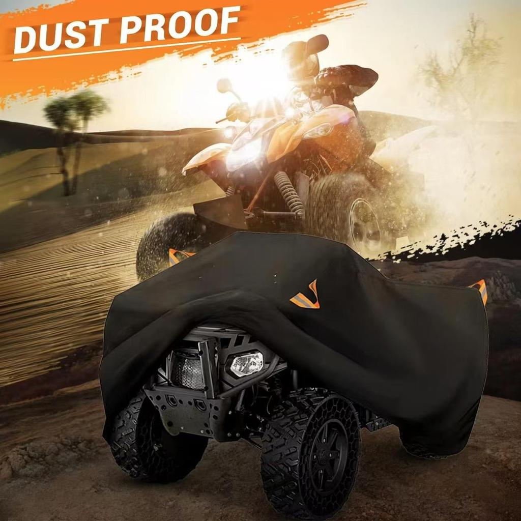 Waterproof UV Protective ATV Cover for Outdoor Use - Black Dustproof Beach Buggy Cover