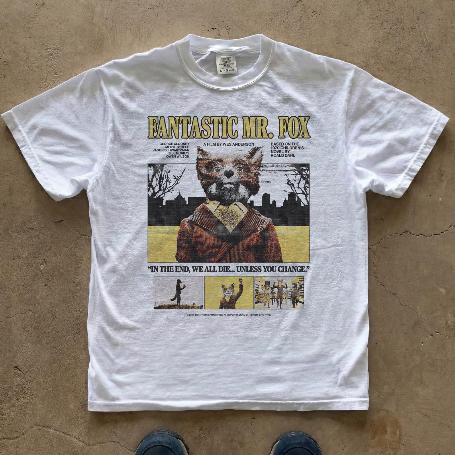 Fantastic Mr Fox Tee, Wes Anderson Shirt, Cult Movie Shirt, Vintage Y2K T-Shirt S