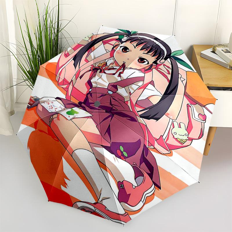 

1pc Anime Character Outdoor Umbrella - Automatic Opening/Closing, Portable 3-Fold Design, 8-Bone Iron Frame, Festival Gift for Fans, Travelers, D
