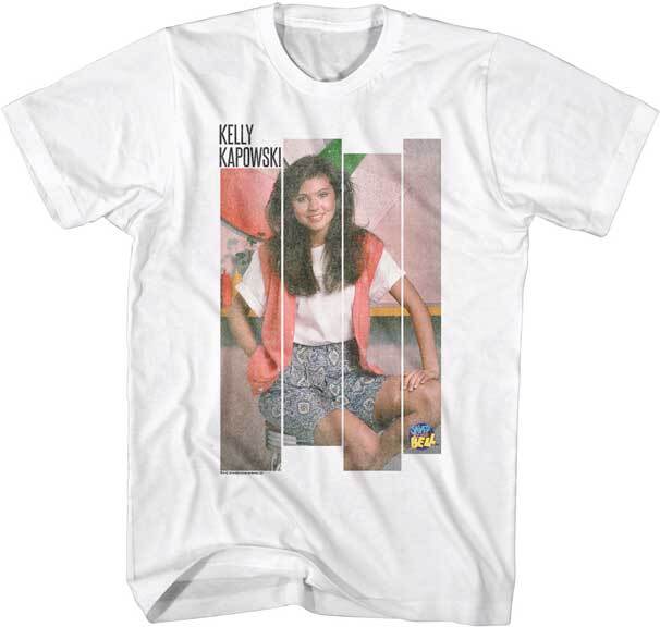 Saved By The Bell TV Show Kelly Kapowski Distressed Color Photo Men T Shirt S