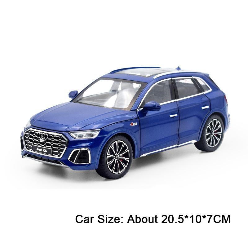 1:24 Q5 Rs7 Alloy Car Diecast Model Toys Front Wheel Steering 6 Doors Opened Sound Light Pull Back For Boyfriend's Birthday Gift