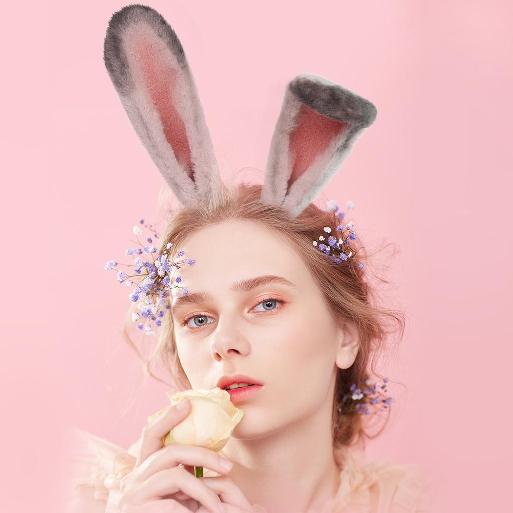 Zootopia Judy plush toy cos Accessories: rabbit ear headband Lolita Cute animal ear headband for women
