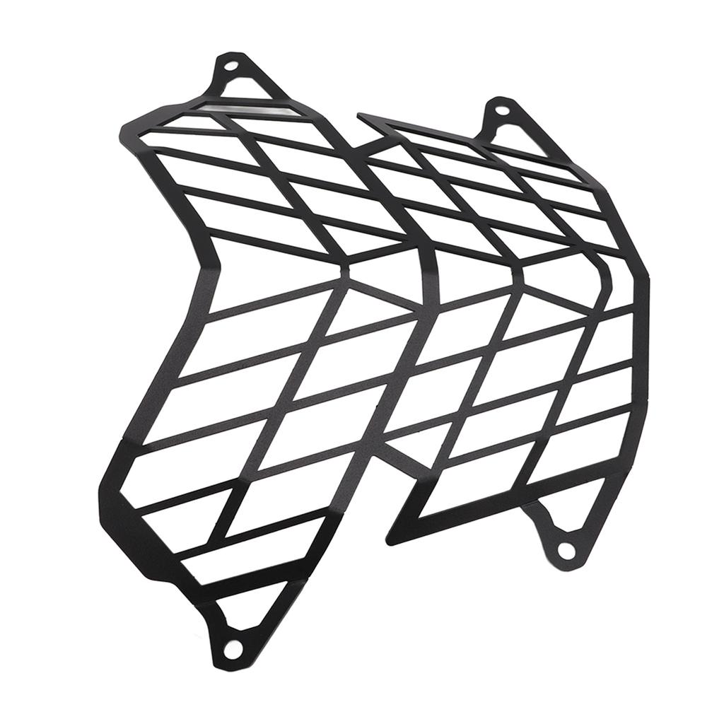 Motorcycle Headlight Grill Cover Carbon Steel Grille Guard Replacement for Tenere 700 2019+(Black )