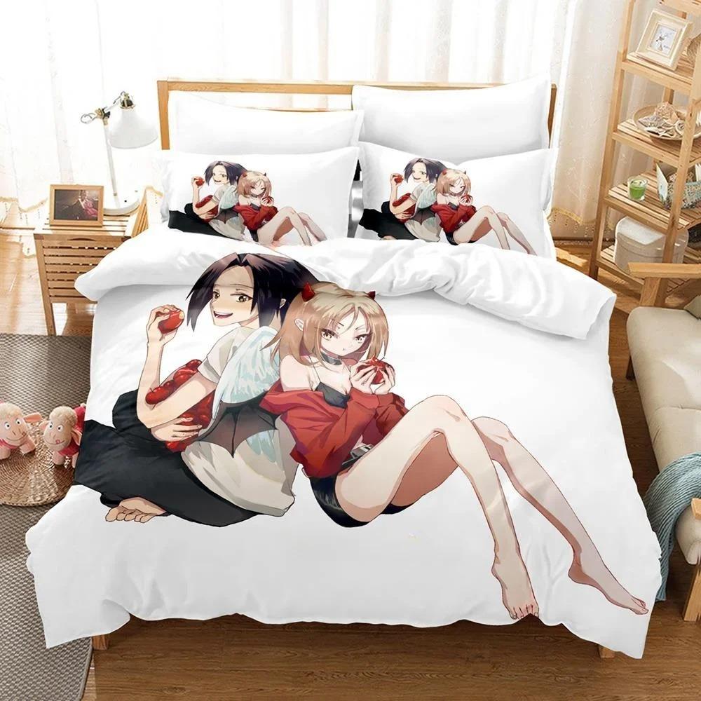 Personality 3D Printing Shaman King Bedding Set Cartoon Anime Three-Piece Set Adult Kid Bedroom Duvet Cover Sets Home Textiles
