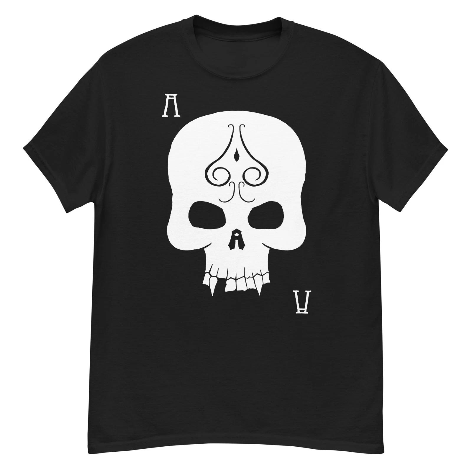 Винтажная футболка с черепом и пиковой тузой M