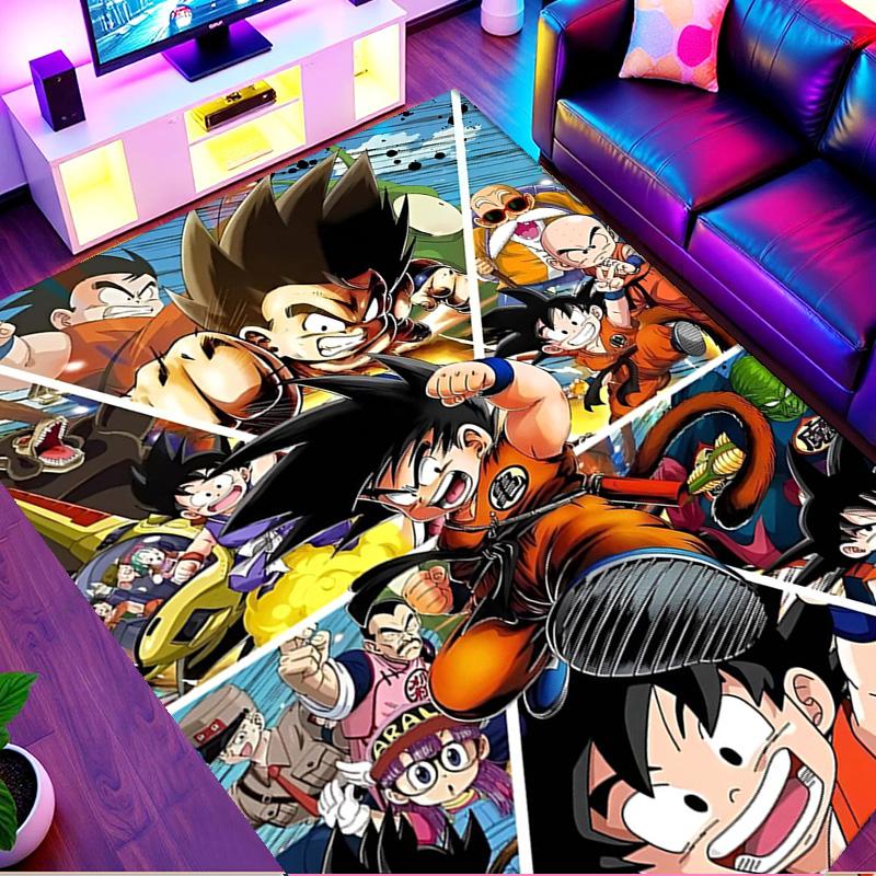 DRAGON BALL Print Rug, Washable Floor Carpet, For Entryway Dorm Laundry Room Office Study, Home Decor Birthday Christmas Gift