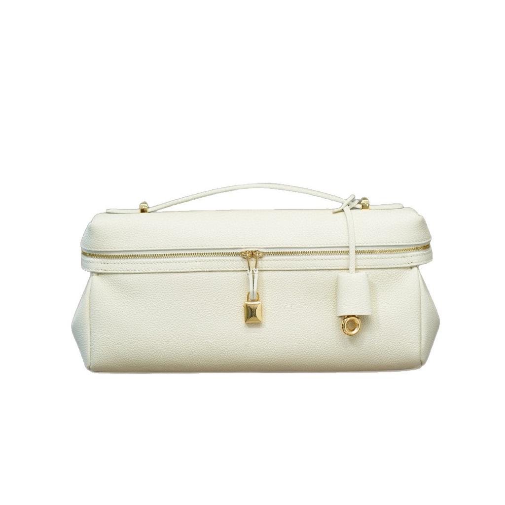 New LP33 clutch bag, dinner cosmetic bag, portable leather women's bag, grained first layer cowhide shoulder messenger bag