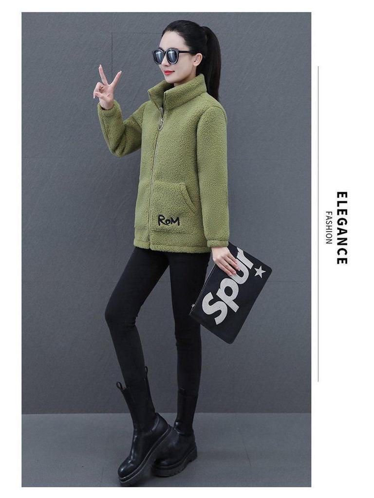 New Style Women's Cotton Padded Jacket with Fleece and Alpaca Wool - Fashionable, Thickened Winter Coat