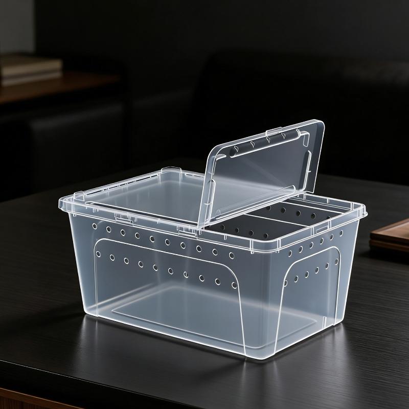 Snake Reptile Breeding Box Clear Plastic Terrarium with Ventilated Design Perfect for Home Setup