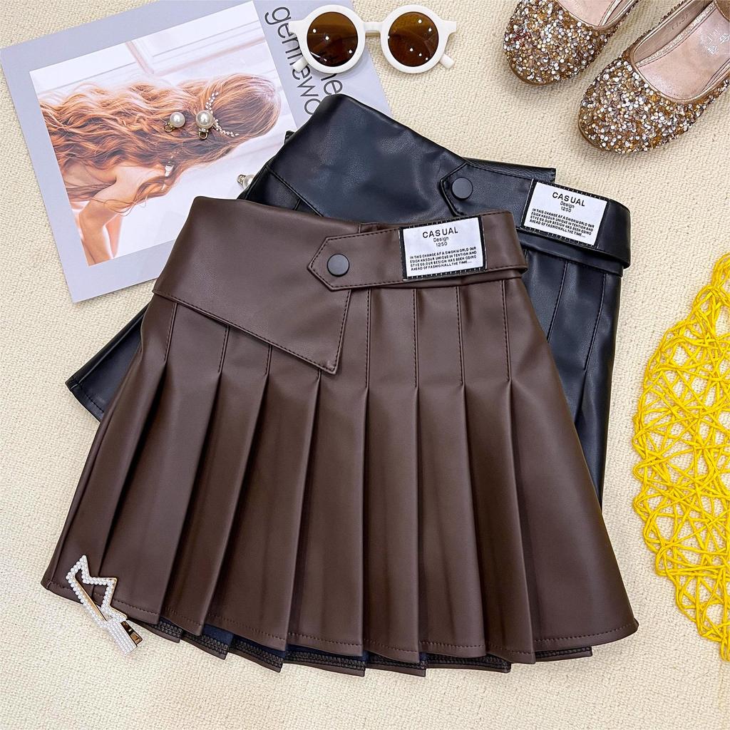 Girls' Pleated School Skirt - Autumn Collection, Versatile & Stylish.