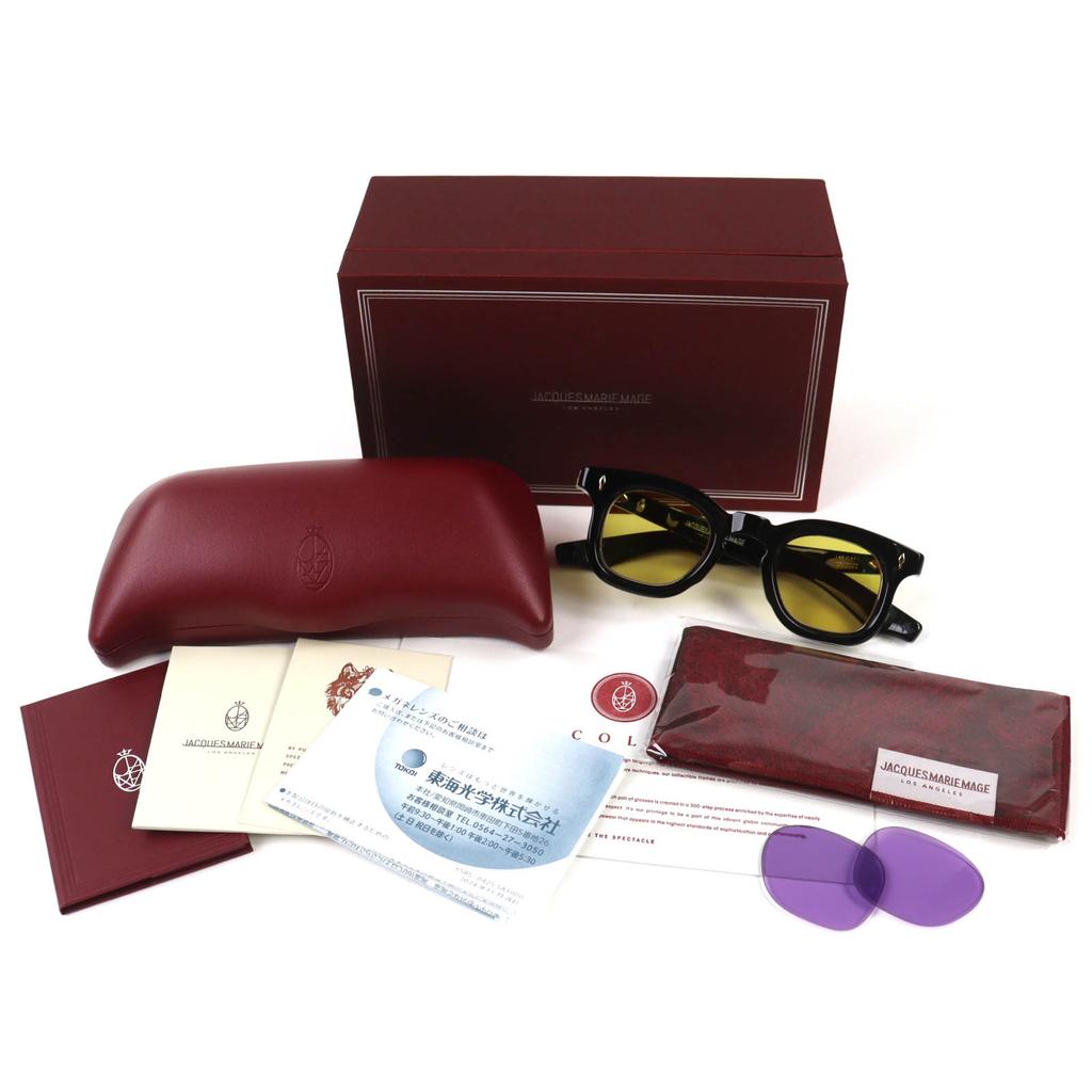 Great JACQUESMARIEMAGE  sunglasses DEVAUX 236/350 Wellington black mens JMMDU1 Used