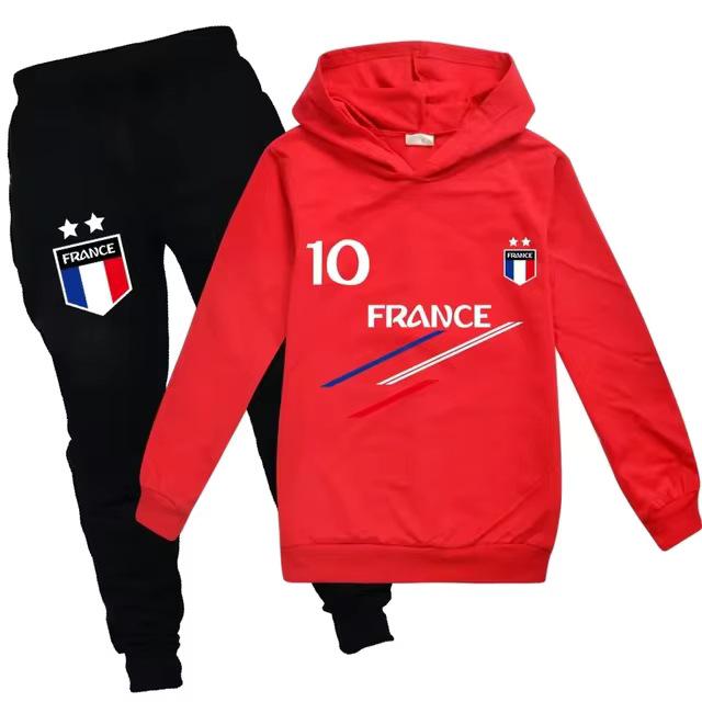 2-Piece French Football Outfit for Boys and Girls, Ages 2-15