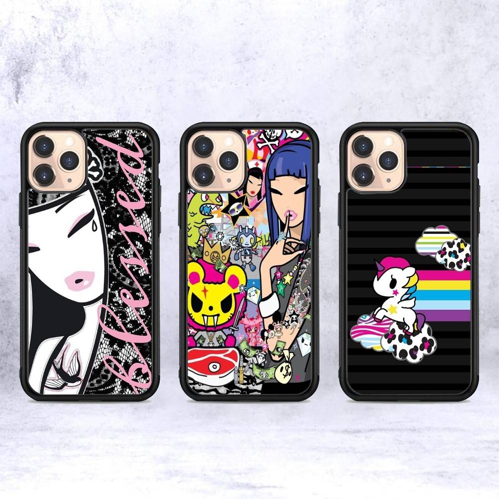 Japan Tokidoki PC+TPU Phone Case For IPhone 17 16 15 14 13 12 11 Pro Max Plus Kawaii Cartoon Cover