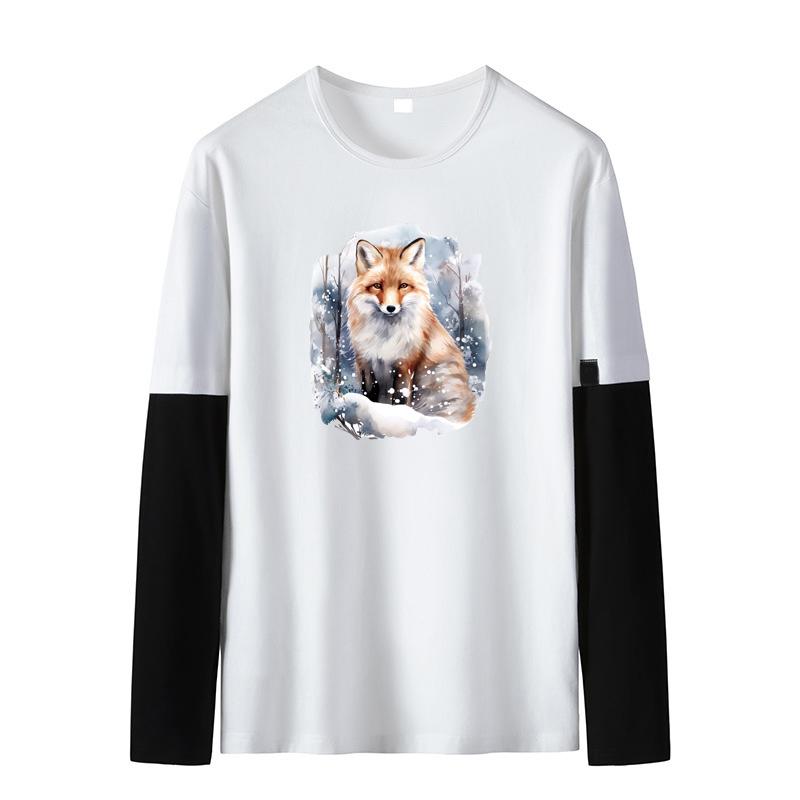 Hitzetransferfolie Winterwolf Für T-Shirt Heißpresse Applikation Hoodies Kleidung Aufkleber DIY Aufnäher Kleidung Aufbügler