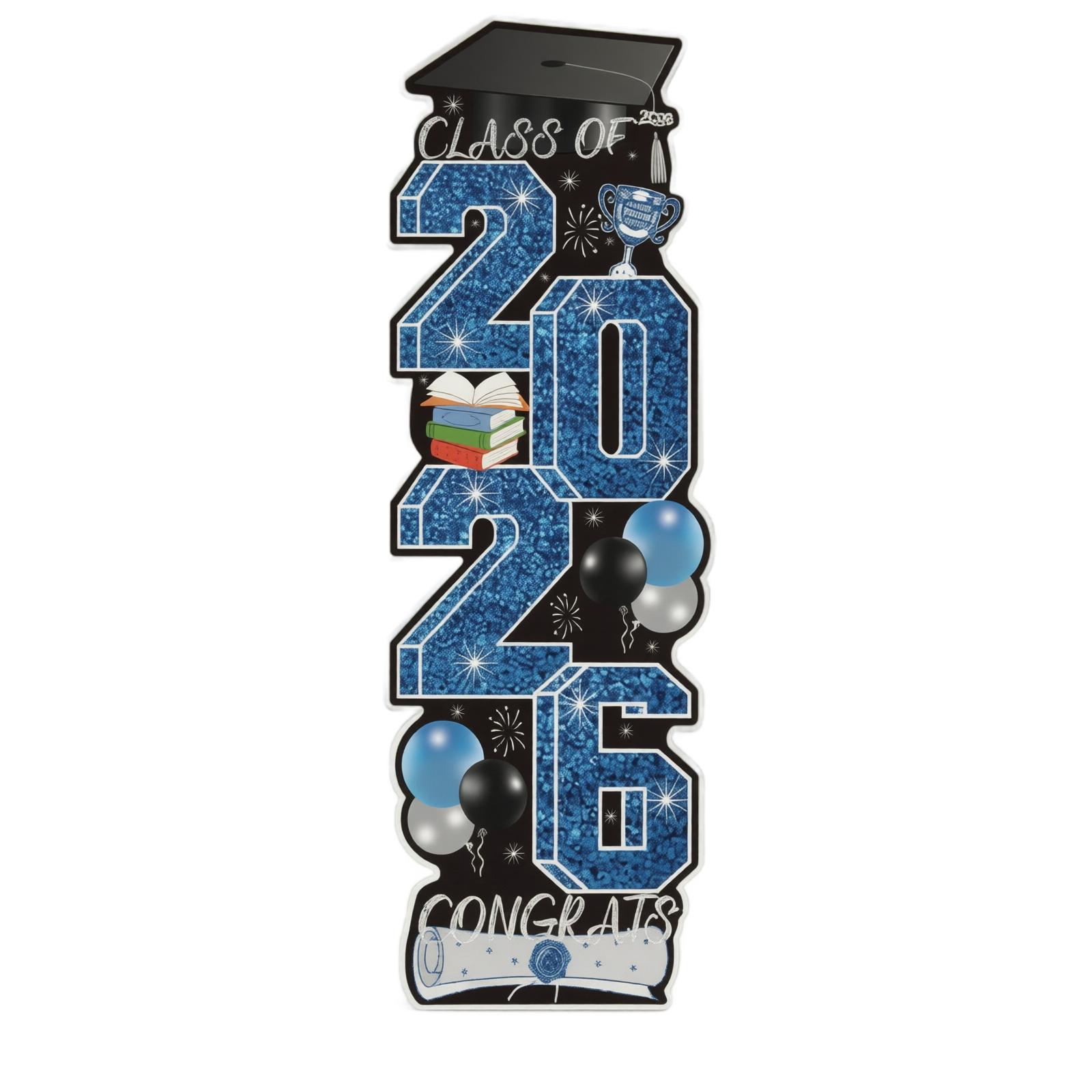 

Graduation Season Yard Sign Set Hollow Board Lawn Decoration School Courtyard Outdoor Display Graduation Party Supplies Standee One Size синий