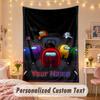 Custom Personalized Tapestry,Among Us Print Custom Name Text Wall Art Hanging for Bedroom