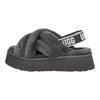 UGG Disco Δερμάτινα Σταυρωτά Άνετα Μόδας Σανδάλια Γυναικεία σανδάλια Γκρι 1121550-CHRC