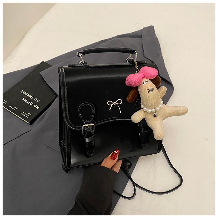 Korean Portable Personalized Bag Women's 2025 New Trendy Fashion Backpack College Style Multi-functional Shoulder Backpack