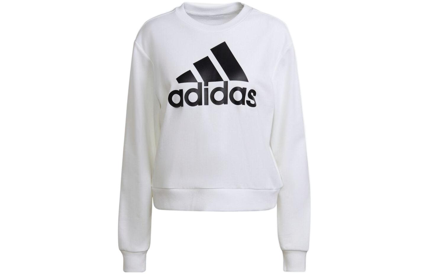 Adidas Sweatshirts Women s White Crew Neck Moderate Regular HD1783 XL