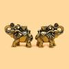 Brass Elephant Metal Figurines Auspicious Elephant Living Room Desk Decoration Mini Elephant Figurines Accessoires Miniatures