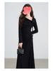 2025 French High-End Red Early Autumn Plus Size Slimming Women's Dress