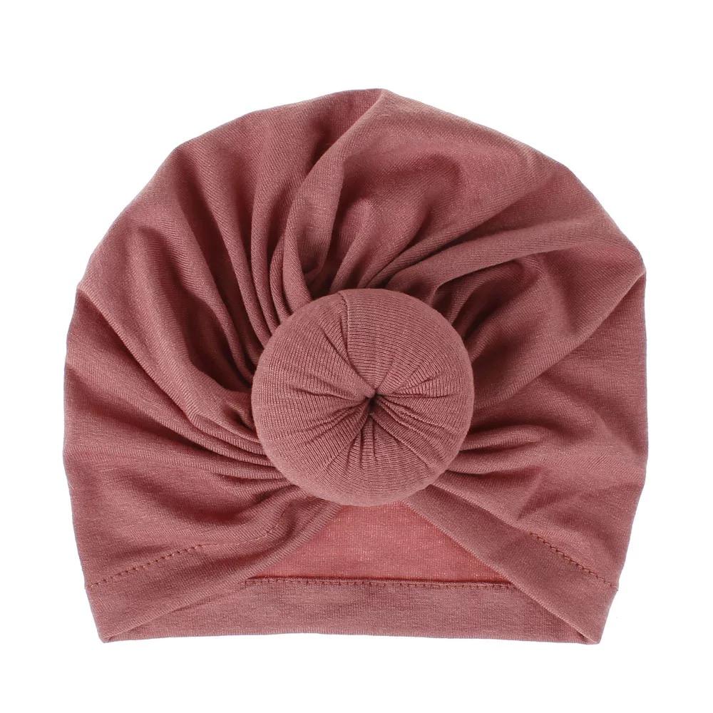 Women Fashion  Turban Muslim Hat  Knot Pre-Tied Bonnet Hijab Ladies Solid Color   Headwrap Hat