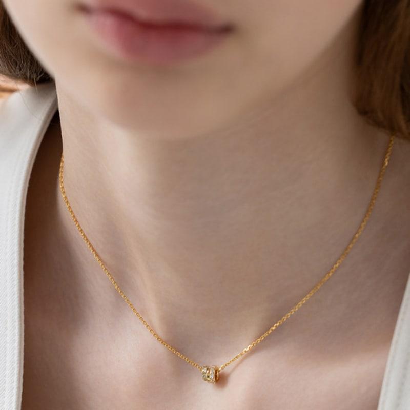 TATIANA (925 Silver) Gleam Rings Necklace NZ2462