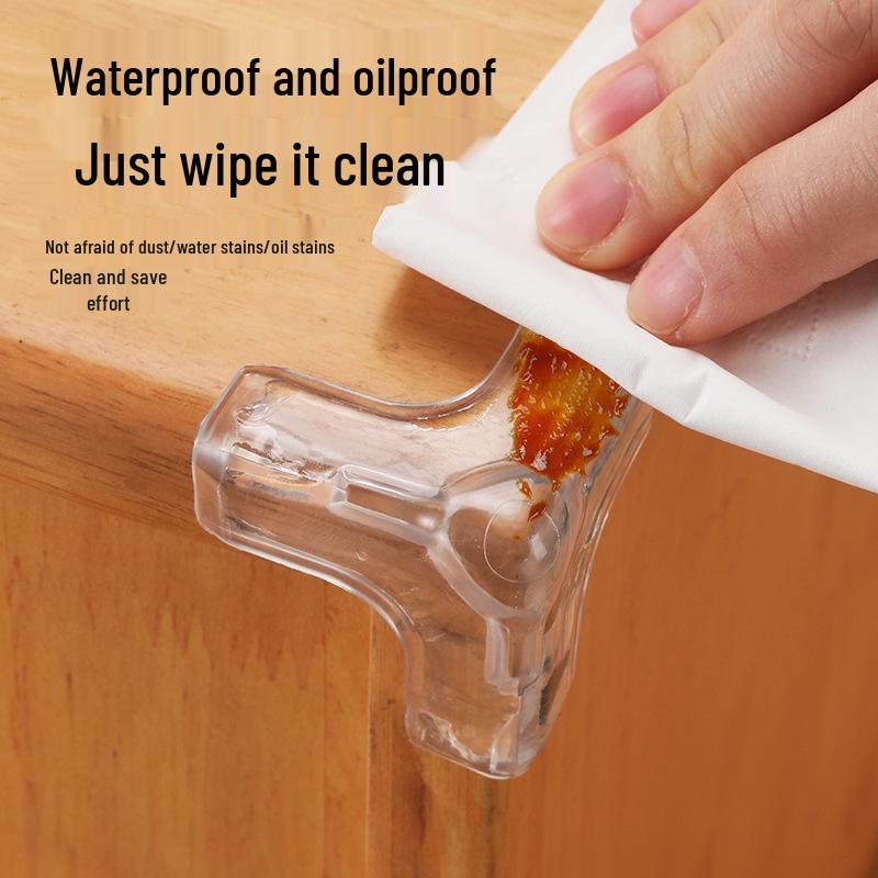 Teardrop-Shaped Transparent Silicone Corner Protectors for Furniture - Child Safety Soft Edge PVC Guards