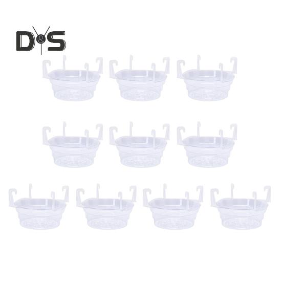 

10 шт., поддон для цветочного горшка, поддон для сбора капель, защита от влаги, интегрированный крючок, прозрачный пластиковый поддон 6inch