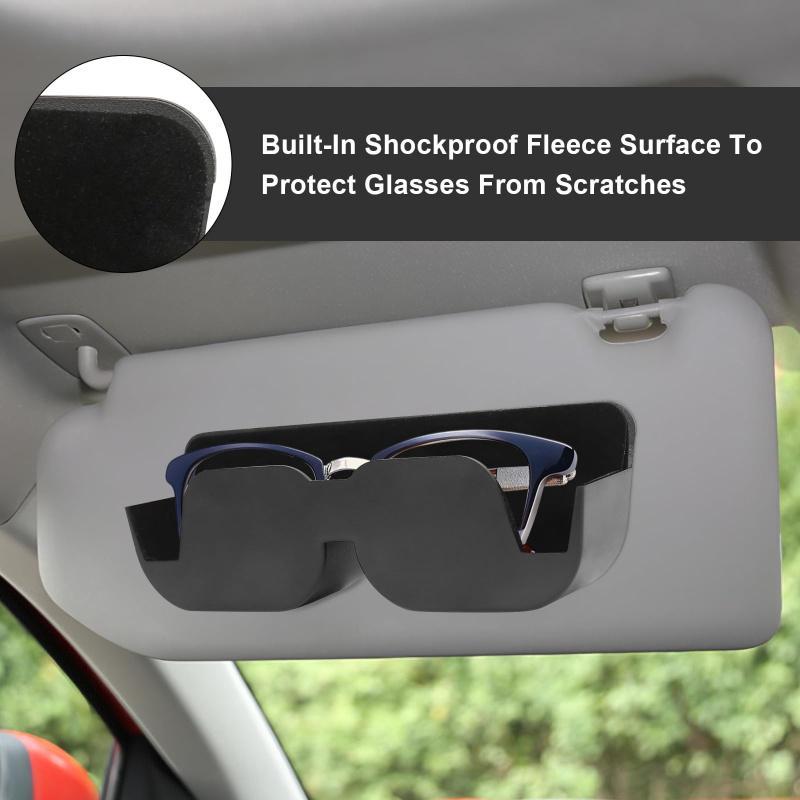 Car Glasses Holder Plastic Multi-Function Fashion Glasses Storage Box With Felt Pad Automobiles Interior Home Accessories