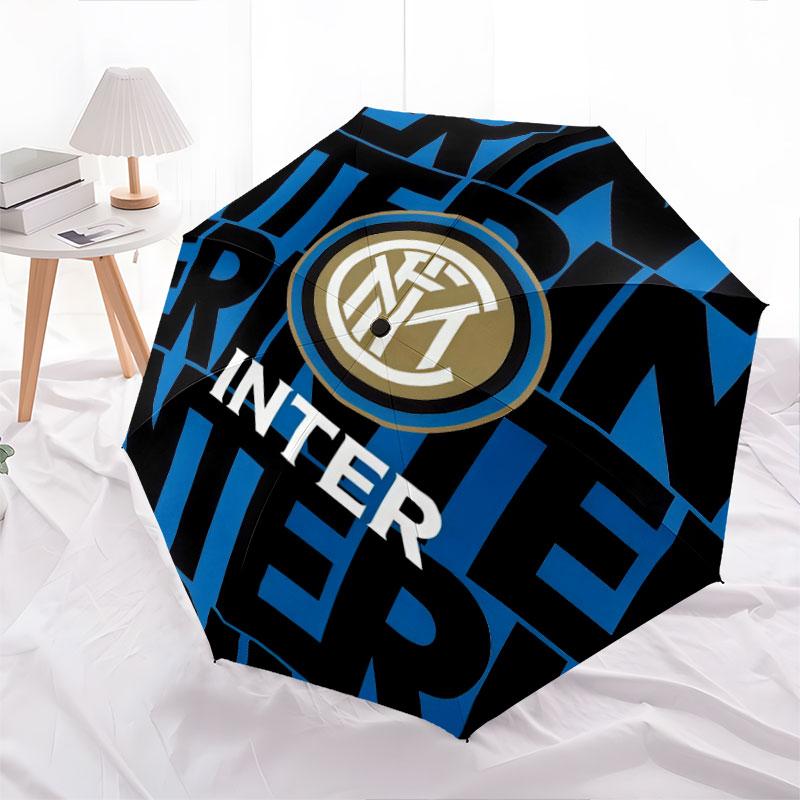 Inter Milan, automatic folding umbrella, portable and foldable design, 8 ribs, a Christmas or birthday gift.