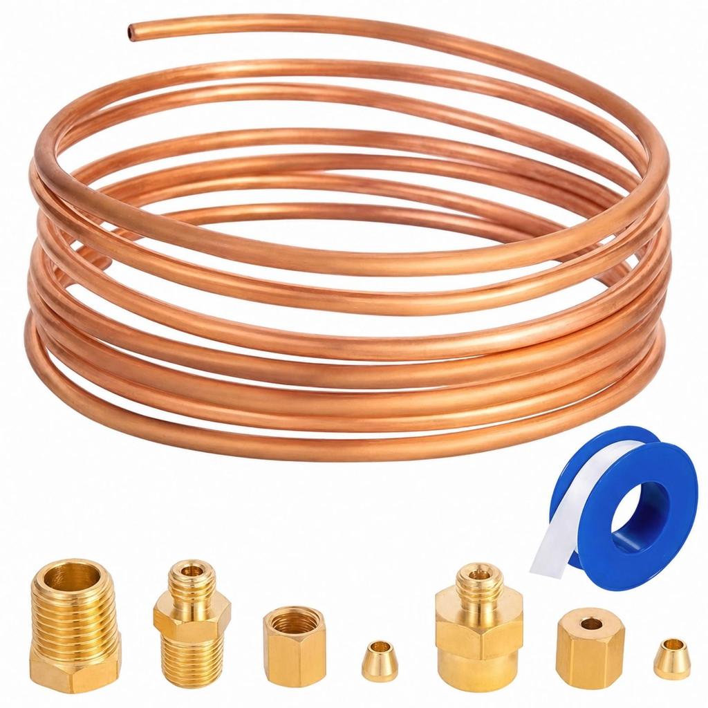 Pressure Gauge Line Kit Leakleak-Proof Hardware Coiled for Mechanics
