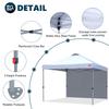 MASTERCANOPY Tarp Set of 1 Side Steel Water UV Outdoor Use Weight Bag One-Touch Tent, Sheet, 2M/2.5M/3M, 3-Level Adjustment, Frame, Wind-Resistant