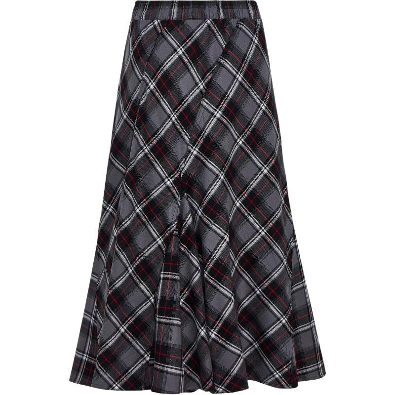 Adidas Originals Check Skirt Striped Plaid Sports Fashion Versatile Casual Long Skirt Women Skirts KT6381
