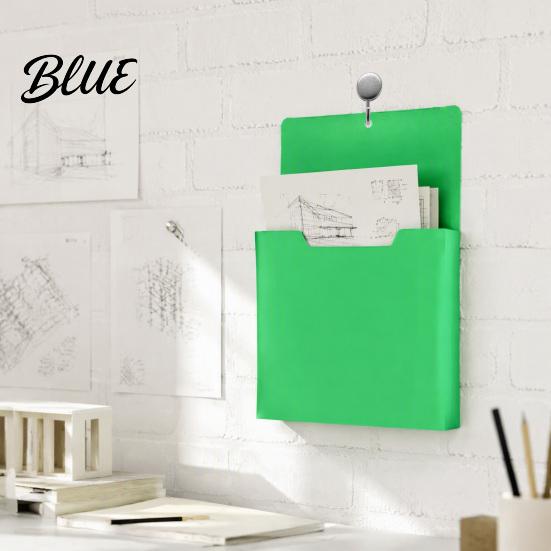 Project Management Folders Wall Mounted File Pocket Organizer 1.18 Inch Deep Compartment A4 Plastic Paper Storage Hanging Document Holder for Office