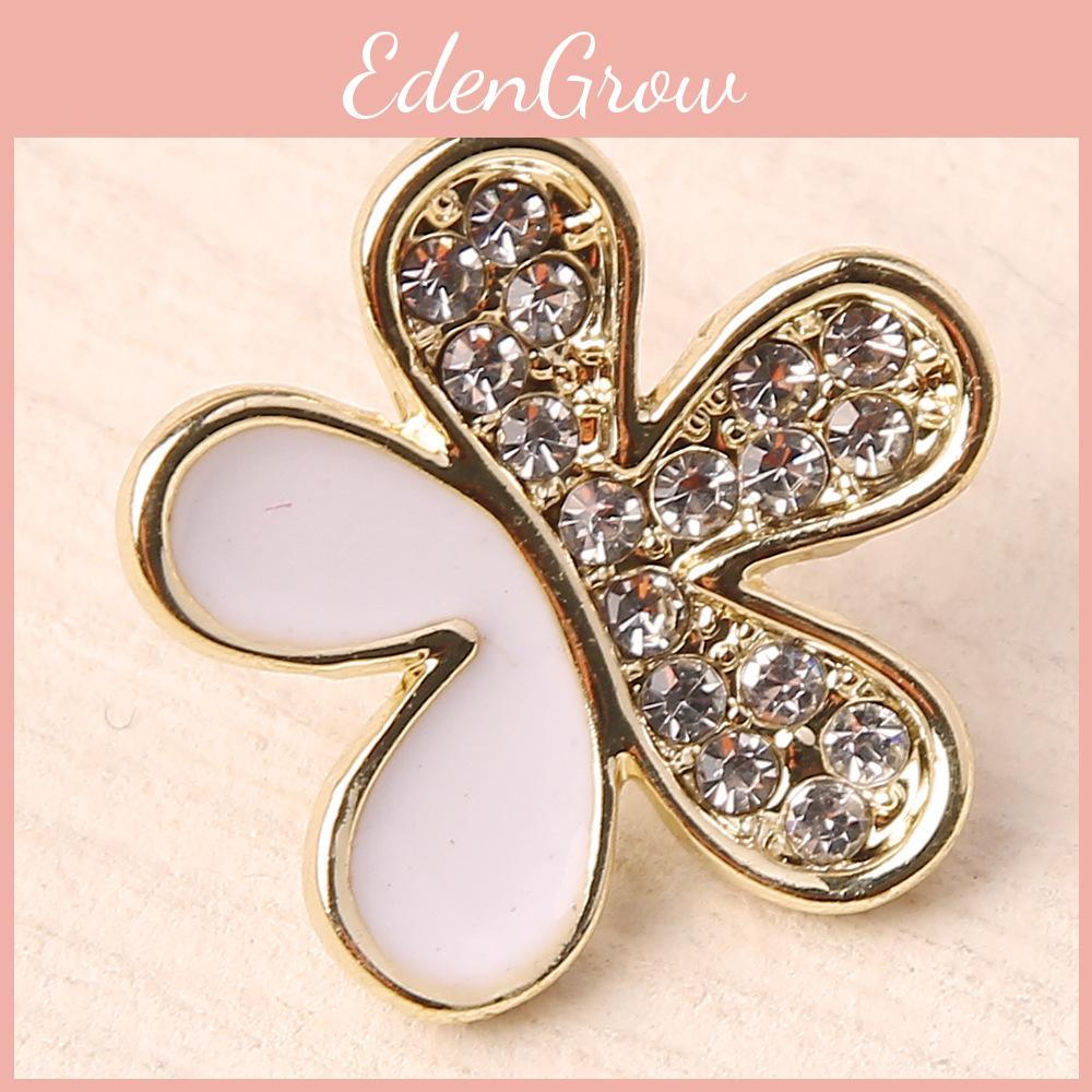 Gift For Jewelry Women Summer Floral Metal Earrings With Detail Sparkling