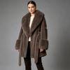Autumn and winter new imitation mink hair women's clothing medium and long light luxury style large fur collar version imitation fur large size coat