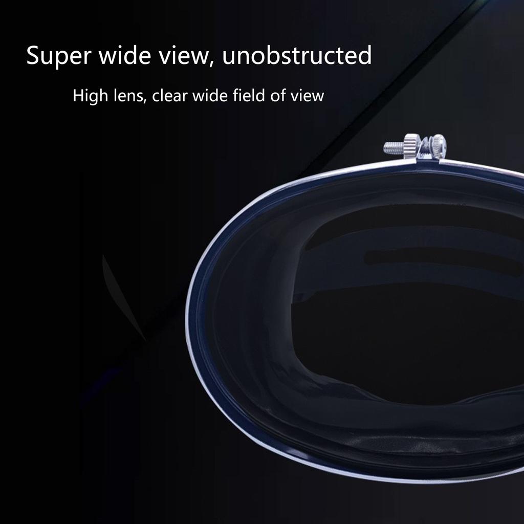 Oval Form Genomskinlig Panoramisk Goggles Läckagesäker Genomskinlig Vidvinkel Härdat Glas Snorkelmask Dykutrustning Hållbar