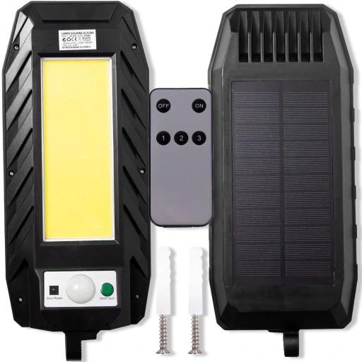 Lampa Solarna Uliczna Latarnia 120Led Cob +Uchwyt